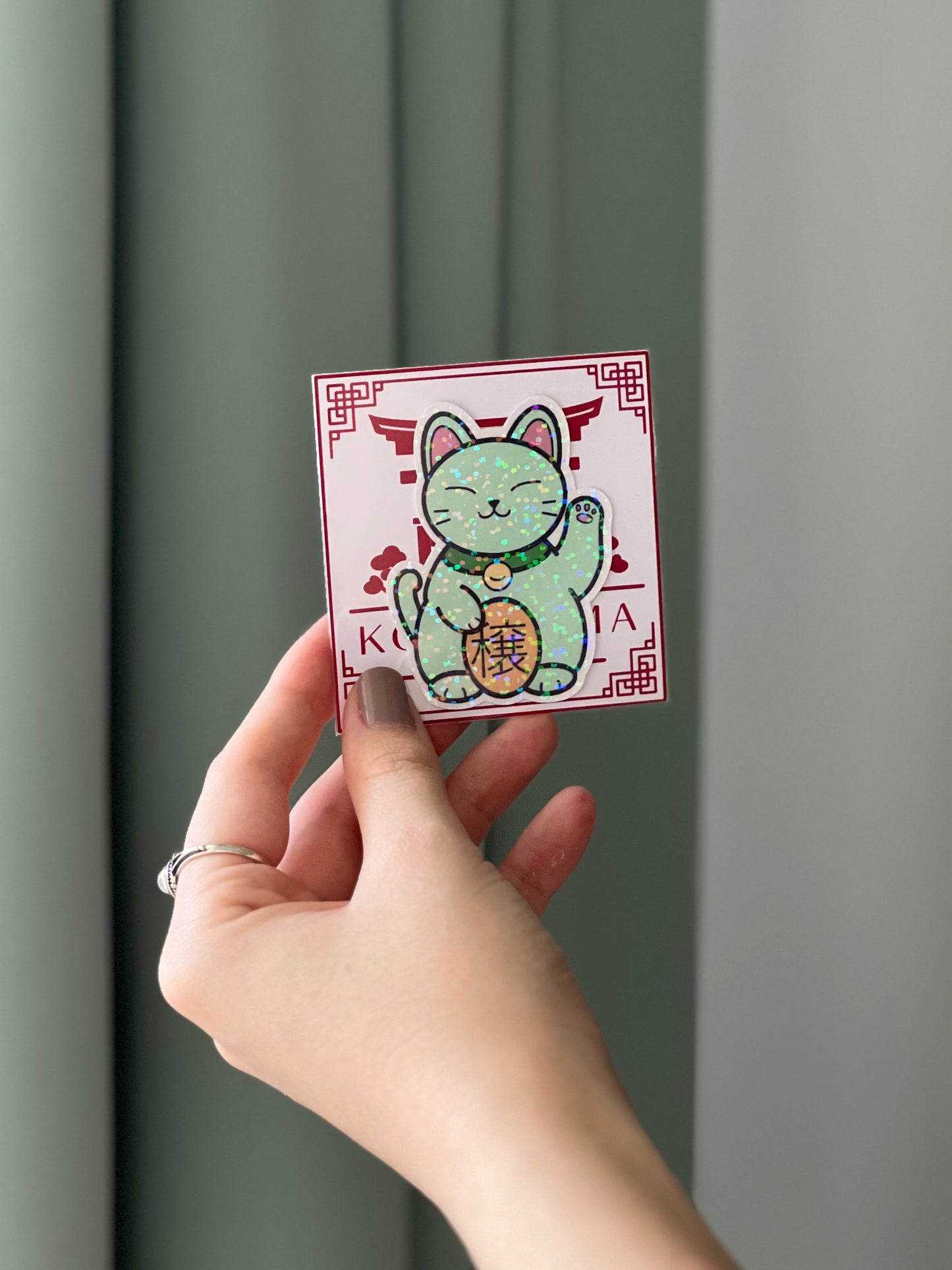 Stickers holográficos Lucky Neko