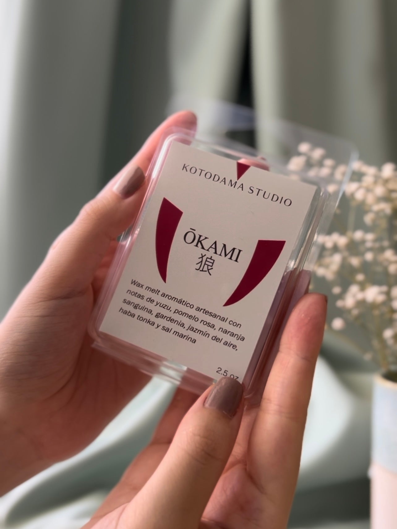 Wax melts aromáticos para perfumar tu hogar con aromas inspirados en Studio Ghibli, aroma OKAMI de "La Princesa Mononoke"